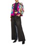 Figure View - Click To Enlarge - LILYEVE - Horse Graphic Silk Stand Collar Jacket