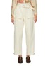 Main View - Click To Enlarge - RECTO - Bohemian' Belted Flap Pocket Cropped Cotton Pants