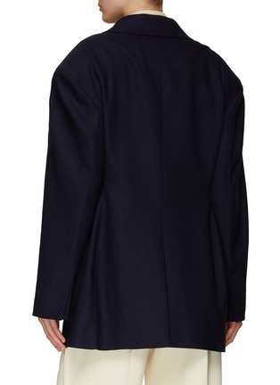 Back View - Click To Enlarge - RECTO - Corte' Open Front Drop Shoulder Oversized Blazer