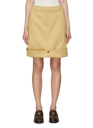 Main View - Click To Enlarge - RECTO - Folded Hem Pressed Crease Skirt