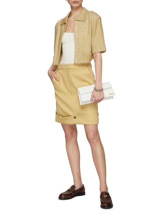 Figure View - Click To Enlarge - RECTO - Folded Hem Pressed Crease Skirt