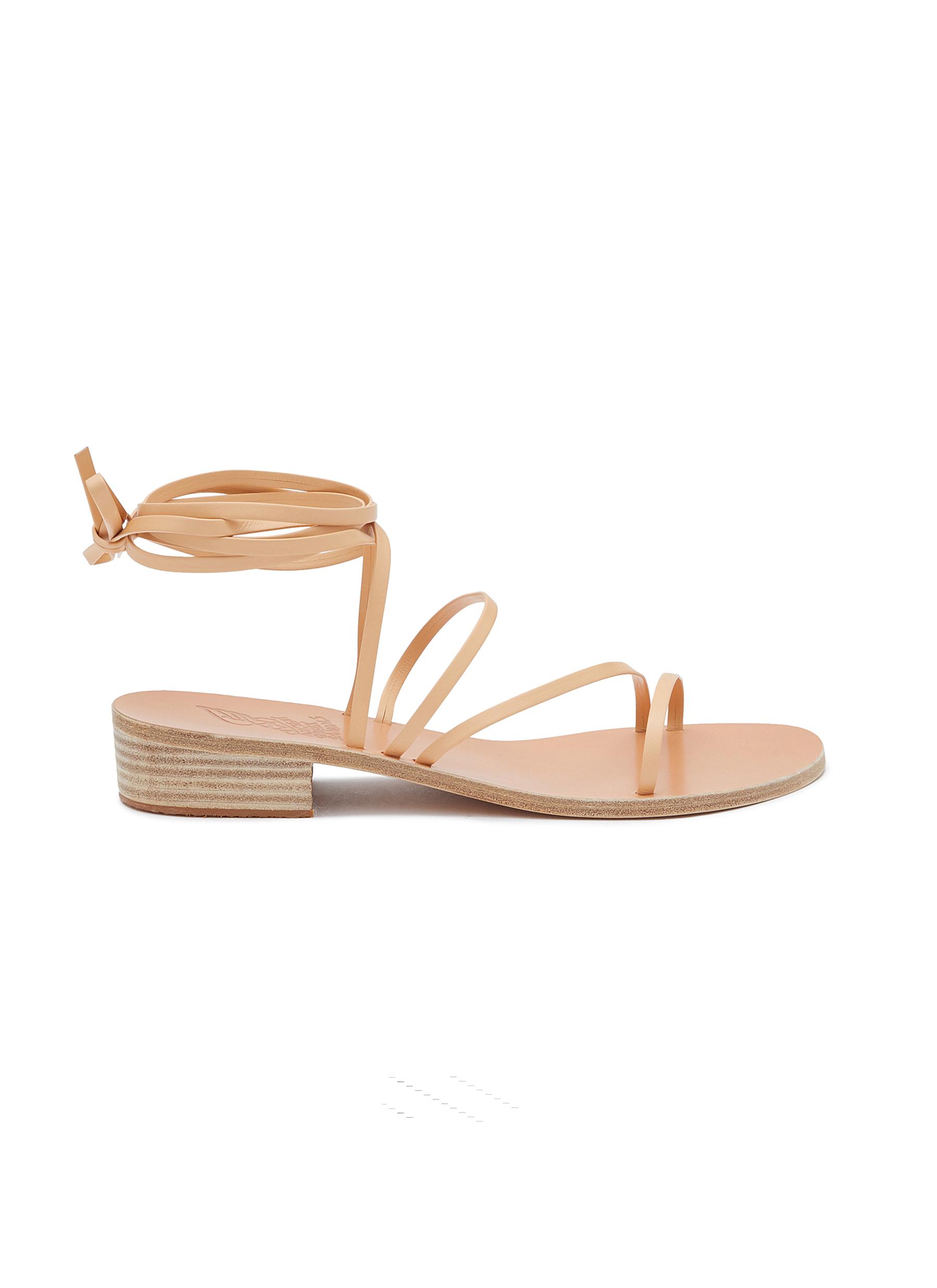 ‘Hara' Ankle Wrap Leather Sandals