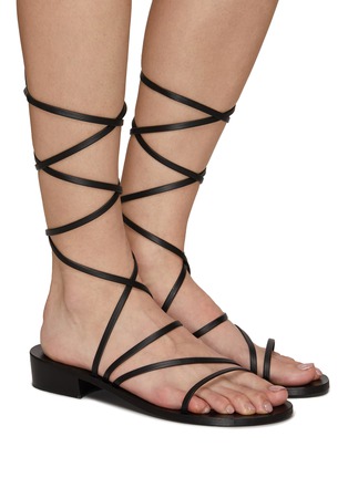 Figure View - Click To Enlarge - ANCIENT GREEK SANDALS - ‘Hara’ Ankle Wrap Leather Sandals