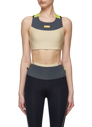Main View - Click To Enlarge - P.E NATION - ‘Transmission’ Curved Panel Sports Bra