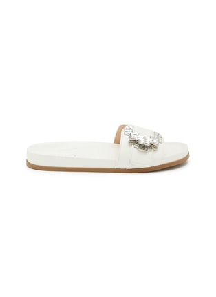 Main View - Click To Enlarge - RODO - ‘Camilla’ Strass Embellished Leather Slides