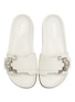 Detail View - Click To Enlarge - RODO - Camilla Crystal Embellished Leather Slides