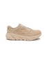 Main View - Click To Enlarge - HOKA - ‘Clifton L’ Low Top Lace Up Mesh Suede Sneakers