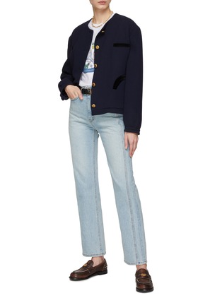 Figure View - Click To Enlarge - DUNST - Light Washed Straight Leg Jeans