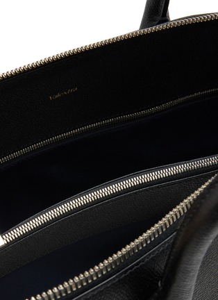 Detail View - Click To Enlarge - VALEXTRA - ‘Mylogo’ Grained Leather Tote Bag
