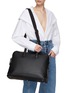 VALEXTRA - ‘Mylogo’ Grained Leather Tote Bag