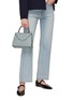 Front View - Click To Enlarge - VALEXTRA - Small 'Iside' Grained Leather Shoulder Bag