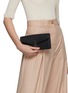Front View - Click To Enlarge - VALEXTRA - Iside Grained Leather Clutch Bag
