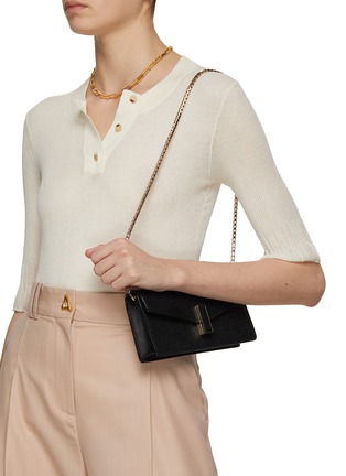 Figure View - Click To Enlarge - VALEXTRA - Iside Grained Leather Clutch Bag