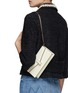 Front View - Click To Enlarge - VALEXTRA - Iside Millepunte Calfskin Leather Clutch Bag
