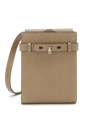 Main View - Click To Enlarge - VALEXTRA - ‘B-Tracollina’ Grained Leather Crossbody Pouch