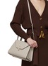 Figure View - Click To Enlarge - VALEXTRA - Medium ‘Iside’ Grained Leather Shoulder Bag