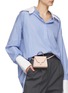 Figure View - Click To Enlarge - VALEXTRA - ‘Borsa Iside’ Millepunte Calf Skin Leather Belt Bag