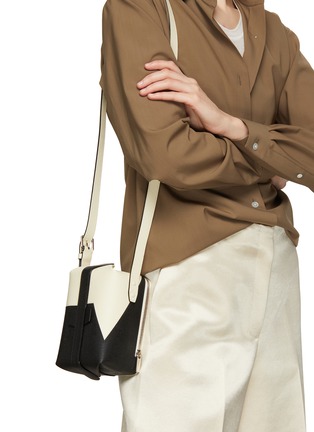 Figure View - Click To Enlarge - VALEXTRA - ‘Tric Trac’ Millepunte Calf Skin Leather Crossbody Bag