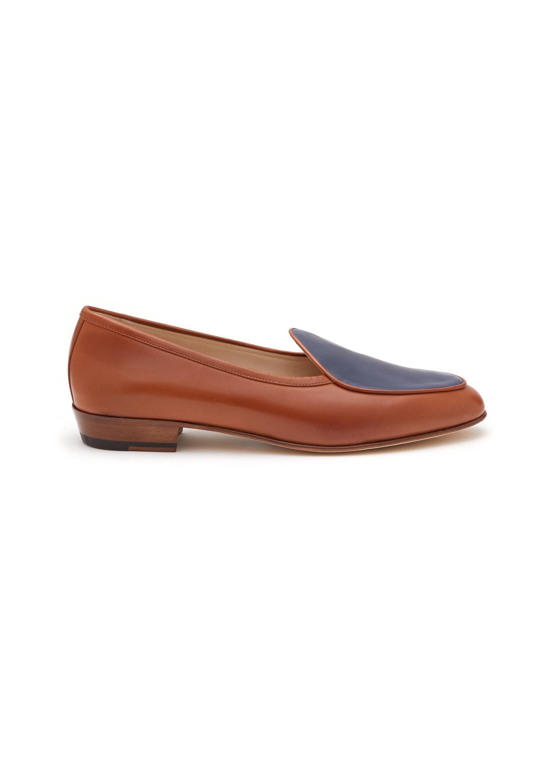 Baudoin & Lange ‘sagan Plain' Bicolour Low Vamp Leather Loafers In Multi-colour