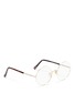 Figure View - Click To Enlarge - SUNDAY SOMEWHERE - 'Valentine' clip-on wire rim round sunglasses