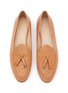 Detail View - Click To Enlarge - BAUDOIN & LANGE - ‘Sagan Tassels’ Weave Low Vamp Leather Loafers