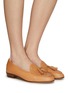 Figure View - Click To Enlarge - BAUDOIN & LANGE - ‘Sagan Tassels’ Weave Low Vamp Leather Loafers