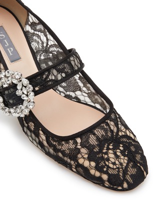 Detail View - Click To Enlarge - SJP BY SARAH JESSICA PARKER - ‘Cosette Bis’ 50 Crystal Embellished Buckle Lace Mary Jane