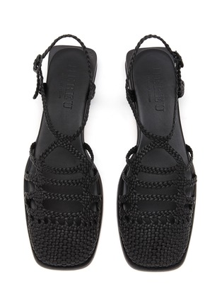 Detail View - Click To Enlarge - HEREU - Barana Woven Cage Leather Sandals
