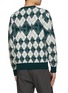 Back View - Click To Enlarge - SOUTHCAPE - Argyle Logo Intarsia Crewneck Knit Sweater