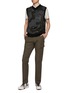 Figure View - Click To Enlarge - SOUTHCAPE - Logo Dinosour Camouflage Intarsia V-Neck Wool Knit Vest