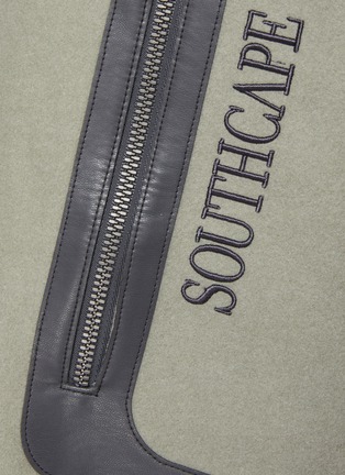  - SOUTHCAPE - Logo Embroidery Zipper Embellished Crewneck Sweatshirt