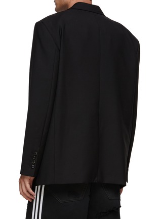 Back View - Click To Enlarge - WE11DONE - Logo Patch Oversized Single Breasted Blazer