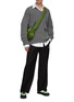 Figure View - Click To Enlarge - WE11DONE - Logo Pleated Staight Leg Pants
