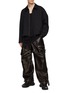 Figure View - Click To Enlarge - WE11DONE - Zipper Strap Detail Leather Pants