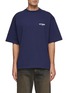 Main View - Click To Enlarge - WE11DONE - Wave Logo Print Cotton T-Shirt