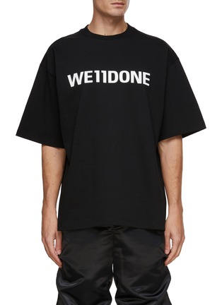 Main View - Click To Enlarge - WE11DONE - Logo Print Short Sleeve Crewneck T-Shirt