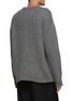 Back View - Click To Enlarge - WE11DONE - ‘Cash Destroyed’ Distressed Cable Knit V-Neck Sweater