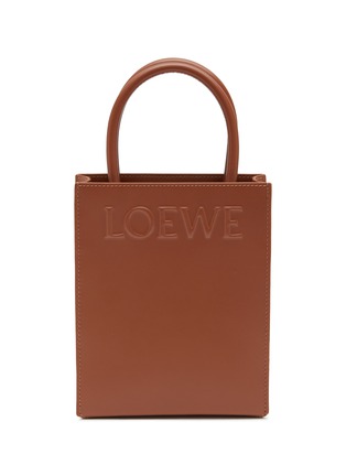 Main View - Click To Enlarge - LOEWE - Standard A5 Logo Debossing Calfskin Leather Tote Bag