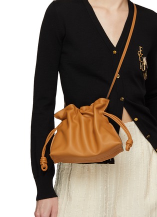 Front View - Click To Enlarge - LOEWE - Mini ‘Flamenco’ Calf Leather Clutch Bag