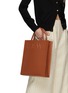 Front View - Click To Enlarge - LOEWE - Standard A4 Logo Debossing Calfskin Leather Tote Bag