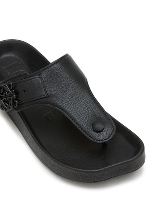 Detail View - Click To Enlarge - LOEWE - Anagram Leather Sandals