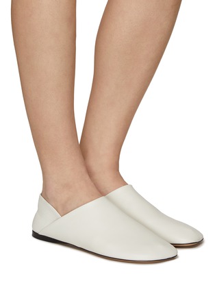 Figure View - Click To Enlarge - LOEWE - ‘Toy’ Flat Leather Slippers