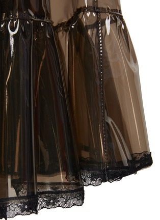 - WE11DONE - Lace Detail Flared PVC Skirt