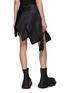 Back View - Click To Enlarge - WE11DONE - Satin Asymmetrical Slit Skirt