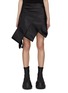 Main View - Click To Enlarge - WE11DONE - Satin Asymmetrical Slit Skirt