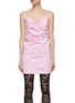 Main View - Click To Enlarge - WE11DONE - Wavy Satin Slip Dress