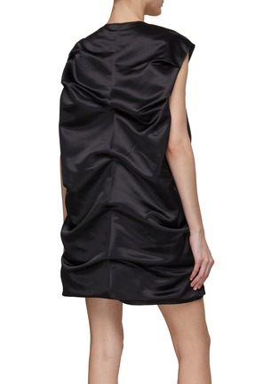 Back View - Click To Enlarge - WE11DONE - Shirred Sleeveless Mini Dress