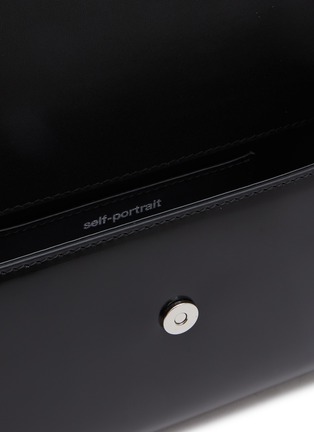 Detail View - Click To Enlarge - SELF-PORTRAIT - Mini Bow Leather East-West Shoulder Bag