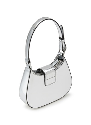 Detail View - Click To Enlarge - SELF-PORTRAIT - Mini ‘Bow Curve’ Crystal Embellished Leather Hobo Bag