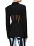 Back View - Click To Enlarge - MUGLER - Sheer Corset Panel Blazer